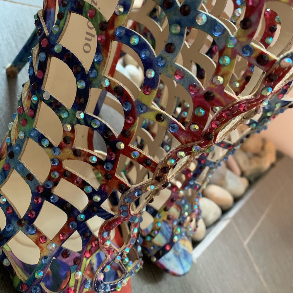 Multi-colored Rhinestone Heels - Picture 4 of 4